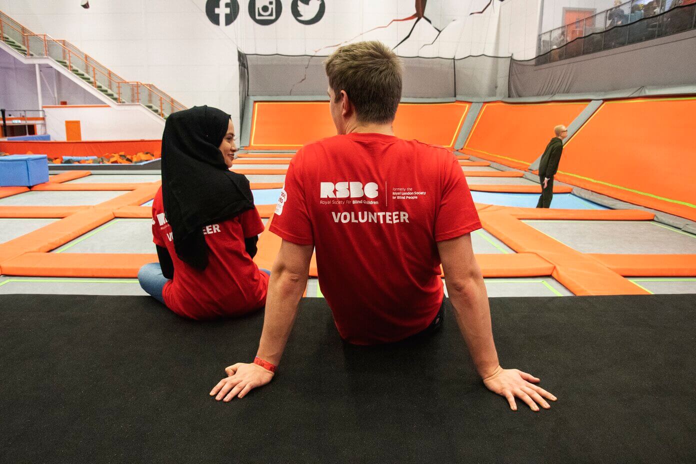 An image of two people relaxing