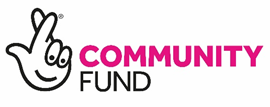 National Lottery logo with the crossed fingers and the text "Community Fund"
